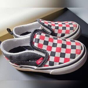 MUST-HAVE! Toddler Boys Vans Size 6t Checkerboard Slip-Ons HTF!
